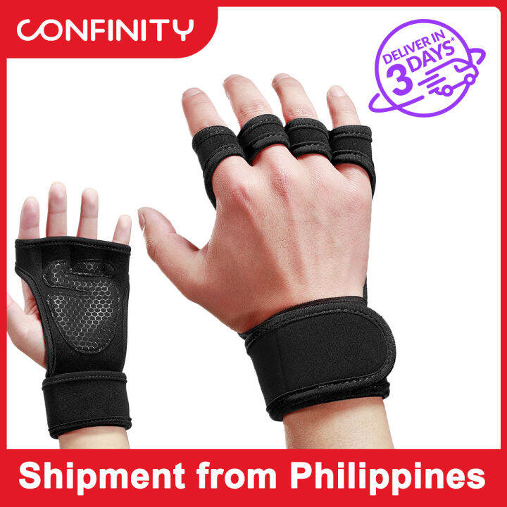 Rubber Gym Grips - Fingerless Workout Grips For Weight Lifting, Pull-Ups & Strength Training