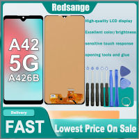 Redsange 6.6 จอ OLED สำหรับ A42เคสหนัง Samsung Galaxy 5G/M42 5G A426 LCD A426B SM-M426B SM-M426B A426U /Ds อะไหล่ชุดประกอบดิจิไทเซอร์หน้าจอสัมผัส (ขนาดเล็ก)