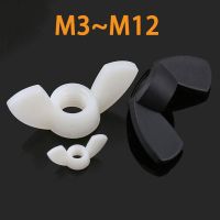 Black White Nylon Wing Nut Hand Tighten Black And White Nylon Nut Wingnut Butterfly Nut Ingot Plastic Wing Nuts M3M4M5M6M8M10M12