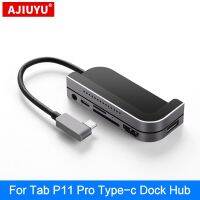 AJIUYU USB C HUB for Lenovo Tab P11 Pro 11.5" TB-J706F Type C Dock USB 3.0 HDMI 3.5mm PD Port Splitter Adapter Converter Tablet