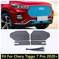 “{》} สำหรับ Chery Tiggo 7 Pro 2020 2021ตาข่ายดักแมลงรถยนต์กระจังหน้าถังน้ำอุปกรณ์ตกแต่งป้องกันเครื่องยนต์