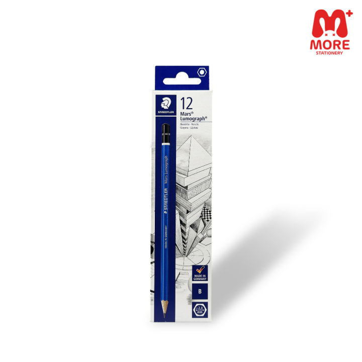 staedtler-สเต็ดเลอร์-ดินสอ-ดินสอเขียนแบบ-mars-lumograph-กล่อง-12-แท่ง