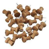 Wood Wooden Pushpins Photo Map Pins Brown Thumb Tacks Push Pins Board Clips Pins Tacks