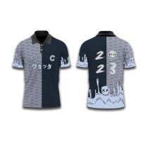 Jersey Viral 2023 Murah Berkolar Baju Lelaki Collar Vintage Jersey Japan Baju Budak Perempuan Fashion Street Apparel Short Sleeves Polo shirt top Unisex sports shirt oversized