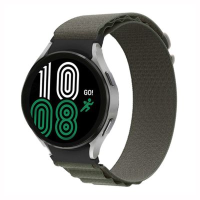 สำหรับ Watch5 Samsung Galaxy/Watch5 Pro / Watch4/Watch4สายนาฬิกาข้อมือห่วงไนลอนสากลแบบคลาสสิก (สีเขียว)