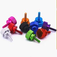 10PCS/LOT M3 M4*6/8/10/12/16/20 Colourful Aluminum Knurled Head Computer Case Screw Hand Tighten Thumb Screws Nails Screws  Fasteners