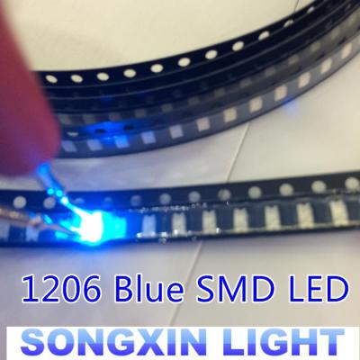 【CC】 100PCS 1206 Led Super SMD diodes 3.2x1.6x0.8MM 460-470NM light-emitting
