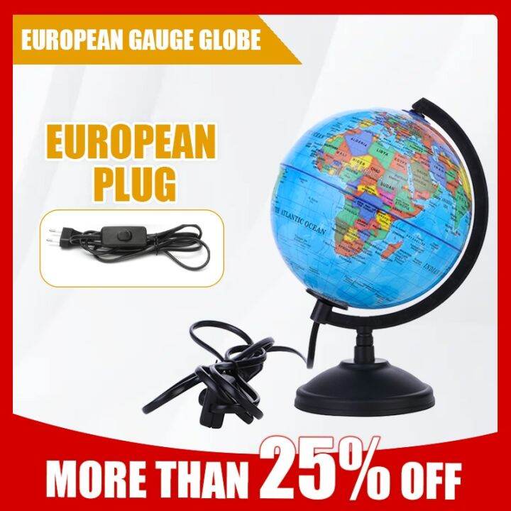 LED Light World Earth Globe Map Geography Educational Toy With Stand