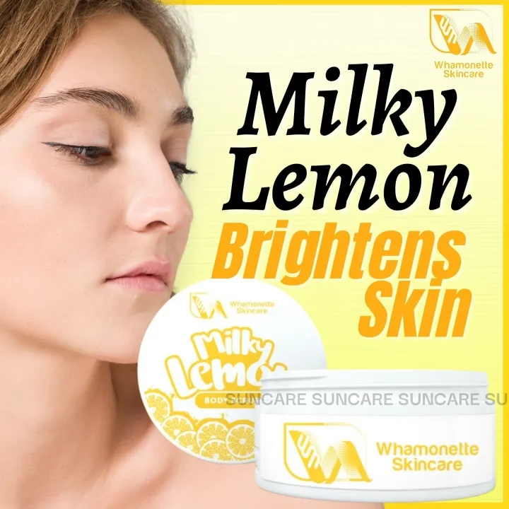 Milky Lemon Body Scrub by with Alpha Arbutin Whitens