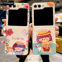 เคสโทรศัพท์สำหรับ Samsung Galaxy Zflip 5ฝาหลัง Flip5ลายการ์ตูนซิลิโคนอ่อนนุ่มน่ารักไรน์สโตนกันการป้องกันการกระแทกสำหรับ Galaxy Z