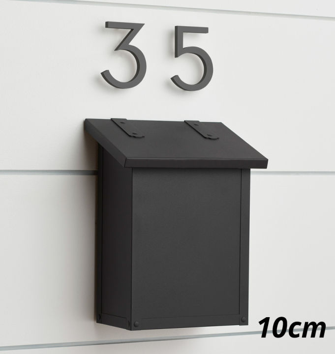 15-เซนติเมตรบิ๊กสีดำบ้านจำนวนลอยเข้าสู่ระบบที่ทันสมัยหมายเลขประตูอาคารป้ายกลางแจ้งที่อยู่แผ่น