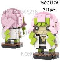 ของเล่นบล็อคก่อสร้างอะนิเมะตัวละครสุดฮิตของ MOC1176ผมสีชมพูสาวน้อยร่างการชุมนุม J55ของขวัญตุ๊กตาอิฐเพื่อการศึกษา3มิติ