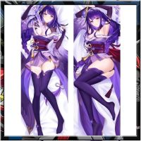 Raiden Shogun Genshin ผลกระทบคอสเพลย์ Dakimakura ปลอกหมอน / อะนิเมะกอดปลอกหมอน / ของขวัญสำหรับแฟน ๆ คอสเพลย์อะนิเมะ / ปลอกหมอน 50 * 150 ซม