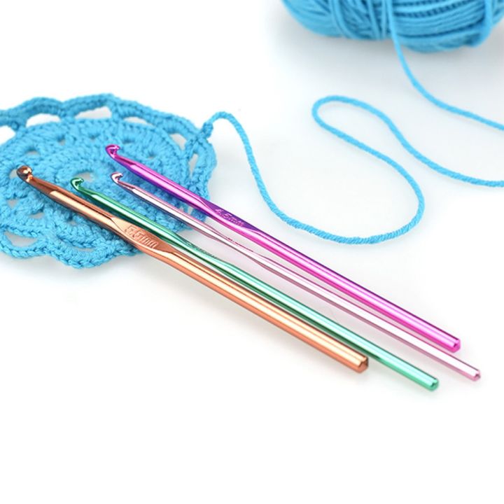 14pcs-aluminum-knitting-needles-metal-crochet-set-hook-weave-sweater-diy-hand-craft-yarn-sewing-needle-sewing-tools-mixed-color