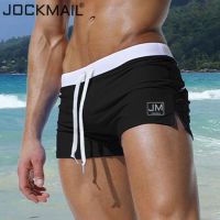 JOCKMAIL Summer New Quick Dry Mens Swim Shorts Summer Board Surf Swimwear Beach Short Male Running Gym Man Plus Size Trunks