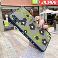 JIUMOO เคสสำหรับ VIVO V11i เคส Z3i Z3จิตรกรรมภาพการ์ตูนลายดอกไม้บางดีไซน์ใหม่ขอบสี่เหลี่ยมด้านข้างกันกระแทกมีน้ำค้างแข็งโปร่งใสแข็งเคสมือถือปลอกซิลิโคนคลุมทั้งหมดเคสป้องกันกล้อง Softcase