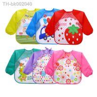 ◇ 1PC Cartoon Waterproof EVA Long Sleeve Bibs Children Apron Full Sleeve Feeding Smock Bibs