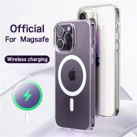 Transparent Magsafe Magnetic Phone Case Wireless Charging Protective Cover Shell For iPhone 15 14 13 12 11 Pro Max Mini XS XR 8