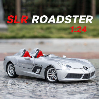 Diecast 1:24 Toy Alloy Model Car SLR Roadster Miniature Metal Vehicle Collection for Children Display 2022 Christmas Gifts Boys