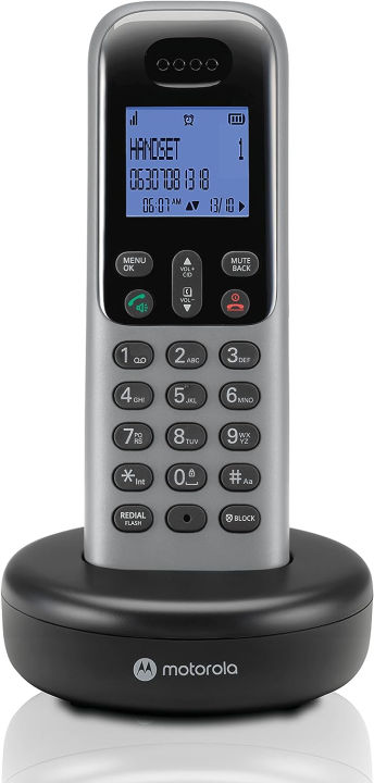 motorola-voice-t601-cordless-phone-system-w-digital-handset-speakerphone-and-call-block-dark-grey-without-answering-machine-1-handset