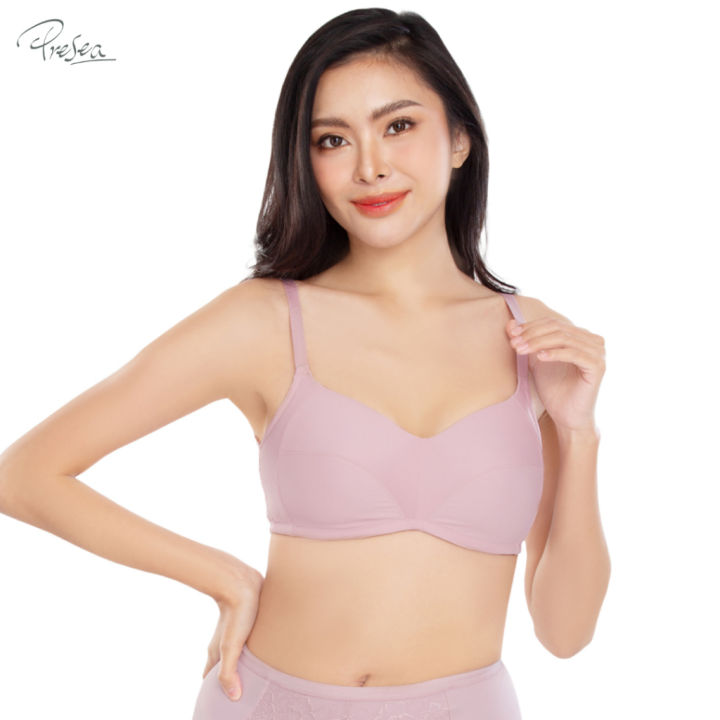 presea-บราไร้โครงตกแต่งลูกไม้-lace-bra-ma1506