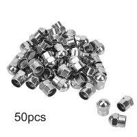 2022 50Pcs Car Tyre Air Pressure Caps Car Wheel Tire Valve Stem Cap Plastic Chrome Plated Tire Accessories Universal Airtight