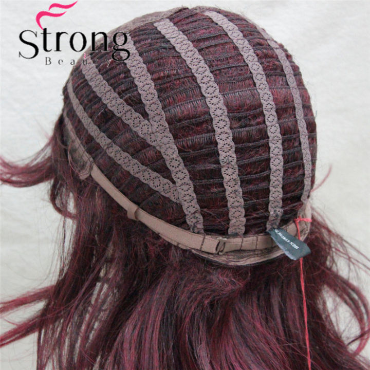 strongbeauty-long-soft-shaggy-layered-wine-red-ombre-classic-cap-full-synthetic-wig-womens-wigs