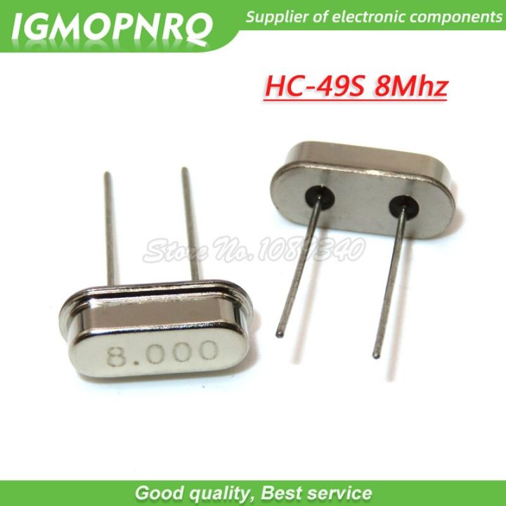 20pcs/lot HC 49S 8M 8MHz DIP Passive Quartz crystal resonator HC 49S New products and ROHS 49s Crystal Oscillator