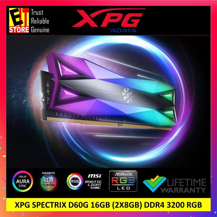 Adata XPG Spectrix D60G RGB 16GB 3200MHz DDR4 RAM Memory Module