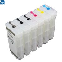 UP 130Ml X 6 Refillable Ink Cartridge Compatible For HP 72 For HP72 T610 T620 T770 T790 T1120 T1200 T1300 T2300 CIS Without Chip