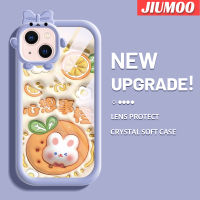 เคส JIUMOO สำหรับ iPhone 13 iPhone 13 Pro iPhone 13 Pro iPhone 13 Pro Max เคสการ์ตูนรูปกระต่ายน้อยมอนสเตอร์น้อยโบว์น๊อตแบบนิ่มทนต่อการขัดถูเคสโทรศัพท์โปร่งใส TPU ซิลิกาเจลเลนส์กล้องถ่ายรูปฝาครอบป้องกัน