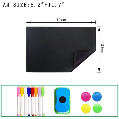 Blackboard Magnetic Erasable Fridge Chalkboard Sticker Mark Place for Children Marker Organizer Writing Drawing Wall Mini Board