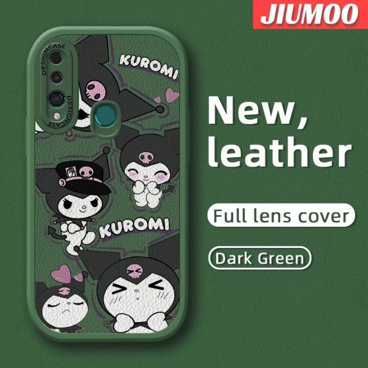 เคส-jiumoo-สำหรับ-huawei-y9-prime-2019-p-smart-z-honor-เคส9x-การ์ตูนแฟชั่นซิลิโคนนิ่มหนังดีไซน์ใหม่-kuromi-เคสฝาปิดเลนส์เต็มรูปแบบเคสป้องกันกล้อง