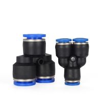 Pipe Fittings Plastic Pneumatic Connector Fitting Quick Push For Air Water Connecting PY PW Connect 4 6mm 8mm 10mm 12mm Y Shape Hand Tool Parts Access