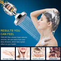 ✶♛✱ Rain Shower Set with Filter Bathroom Shower Faucet Accessories Wall Mounted Filter Showerhead 15 Stage Filter Beauty Shower Set