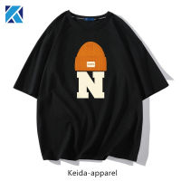 Keida-apparel เสื้อยืด เสื้อยืดคอกลม ใหม่ ฤดูร้อน แขนสั้น แฟชั่น เสื้อยืด สไตล์เรียบง่าย ขนาด S-5XL รหัสสินค้า：3418