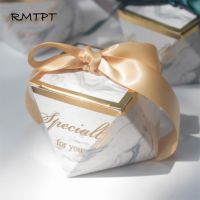 RMTPT Creative Marbling style Candy Boxes Wedding Favors Party Supplies Baby Shower gift bags wrapping supplies gift box 50Pcs Gift Wrapping  Bags