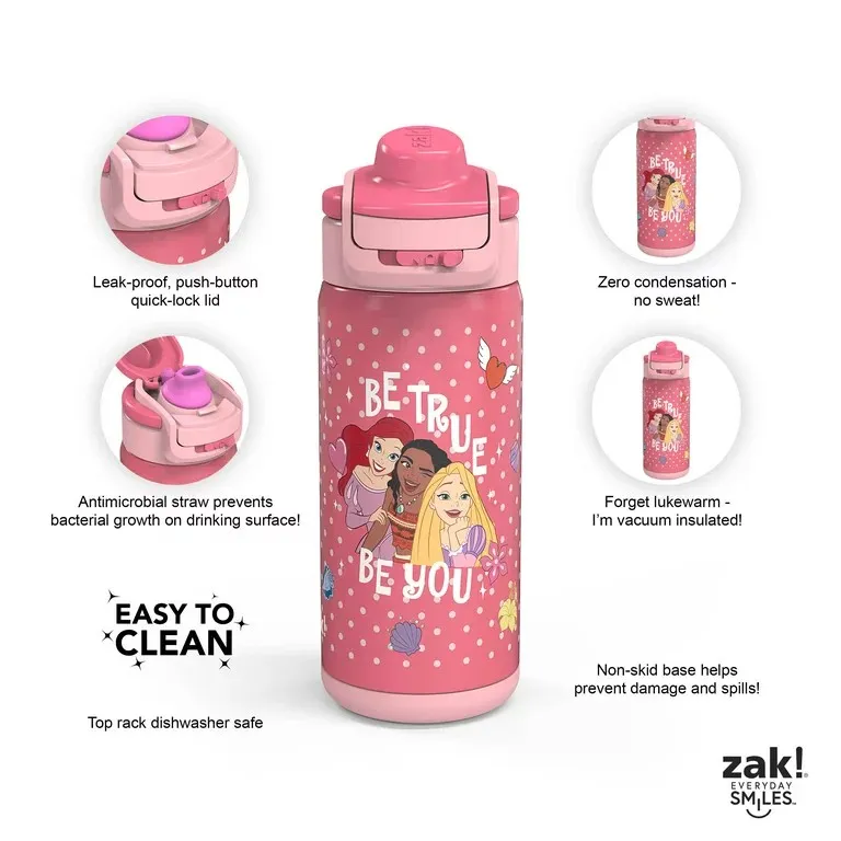 Zak Designs 14oz Stainless Steel Kids' Water Bottle with Antimicrobial Spout 'Paw Patrol