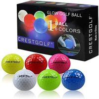 YERANN อุปกรณ์กอล์ฟหกสีที่มีความแข็งสูงสว่างขึ้นในที่มืดลูกกอล์ฟส่องสว่างลูกกอล์ฟซ้อมกอล์ฟนำลูกกอล์ฟ