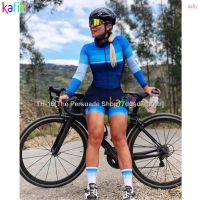 ♈ KAFITT Triathlon Clothes Macaquinho Ciclismo Feminino Long Sleeve Cycling Jersey Skinsuit Sets 20D GEL Pad Jumpsuit Kits Summer