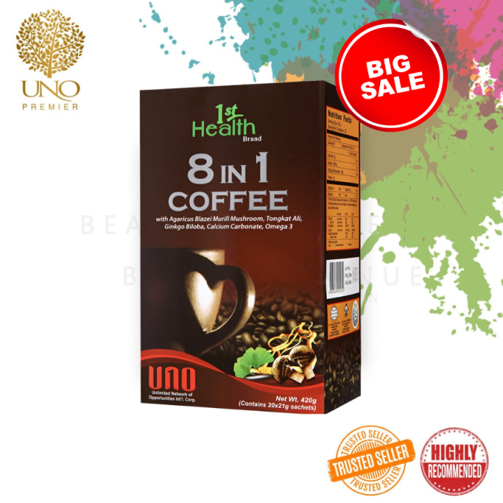 [best seller] UNO Coffee 8 in 1 (20 sachet) for Weight Loss, Prevents Osteoporosis, Lowers