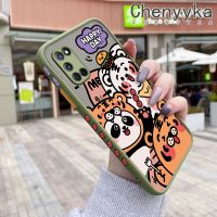 เคส Chenyyka สำหรับ OPPO A52 A72 A92 4G เคสนิ่มลายการ์ตูนเสือแพนด้าบางมีน้ำค้างแข็งโปร่งใสแข็งขอบสี่เหลี่ยมกันกระแทกปลอกซิลิโคนคลุมทั้งหมดป้องกัน