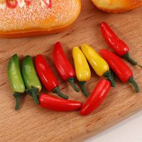 10 Pcs Artificial Simulation Chili Pepper Plants Decor Mini Plastic Fruit Vegetables Craft For Festive Party Home Decoration Artificial Flowers  Plant