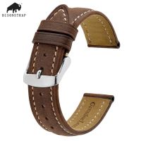 BISONSTRAP Geniune Leather Watch Strap 14mm 17mm 18mm 19mm 20mm 21mm 22mm 23mm 24mm Replacement Bracelet for Men Women Watchband