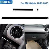 For Mazda MX5 Miata 2009-2015 Accessories Car Black Interior Instrument Trim Strip Sticker Plastic Door Hardware Locks