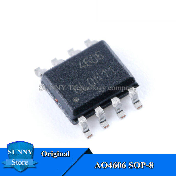 10Pcs Original AO4606 SOP-8 4606 SIP8 30V/-30V,6A/-6.5A N+P dual ...