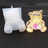 Geometric Stereo Bear Silicone Mold DIY Handcraft Crystal Epoxy Mould Ornaments Pendant Decoration Tool Soap Handmade Molds