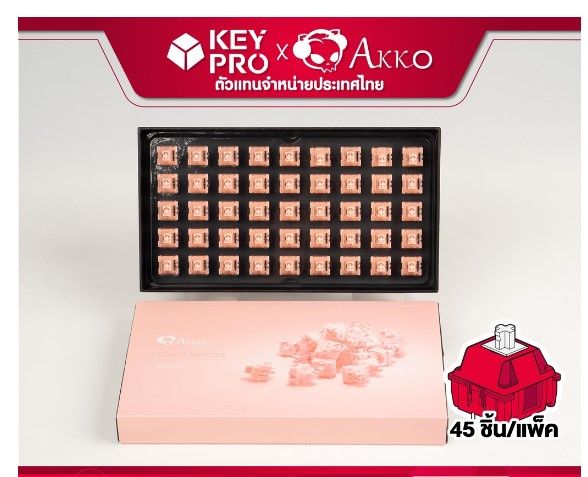 ขายถูก-45-ตัว-akko-cs-sakura-switch-linear-switch-สวิตช์คีย์บอร์ด-mechanical-switch-สำหรับ-mechanical-keyboard-switch-ลด-คีย์บอร์ด-คีย์บอร์ดไร้สาย-คีย์บอร์ดเกมมิ่ง-อุปกรณ์