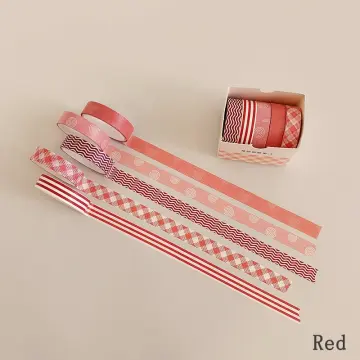 5Pcs Grid Washi Tape Set Basic Masking Tape Scrapbooking