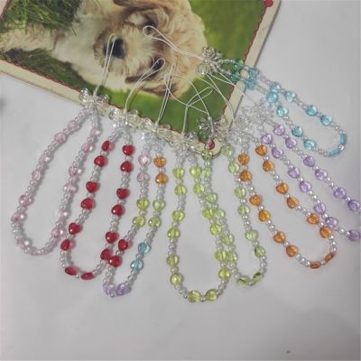 【CW】☜☎∈  1Pc Chains Colorful Cellphone Lanyard Beaded Mobilephone Anti-Lost Bohemia Accessories